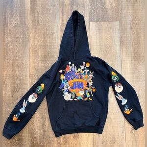 Space Jam Kids Black Graphic Pullover Hoodie